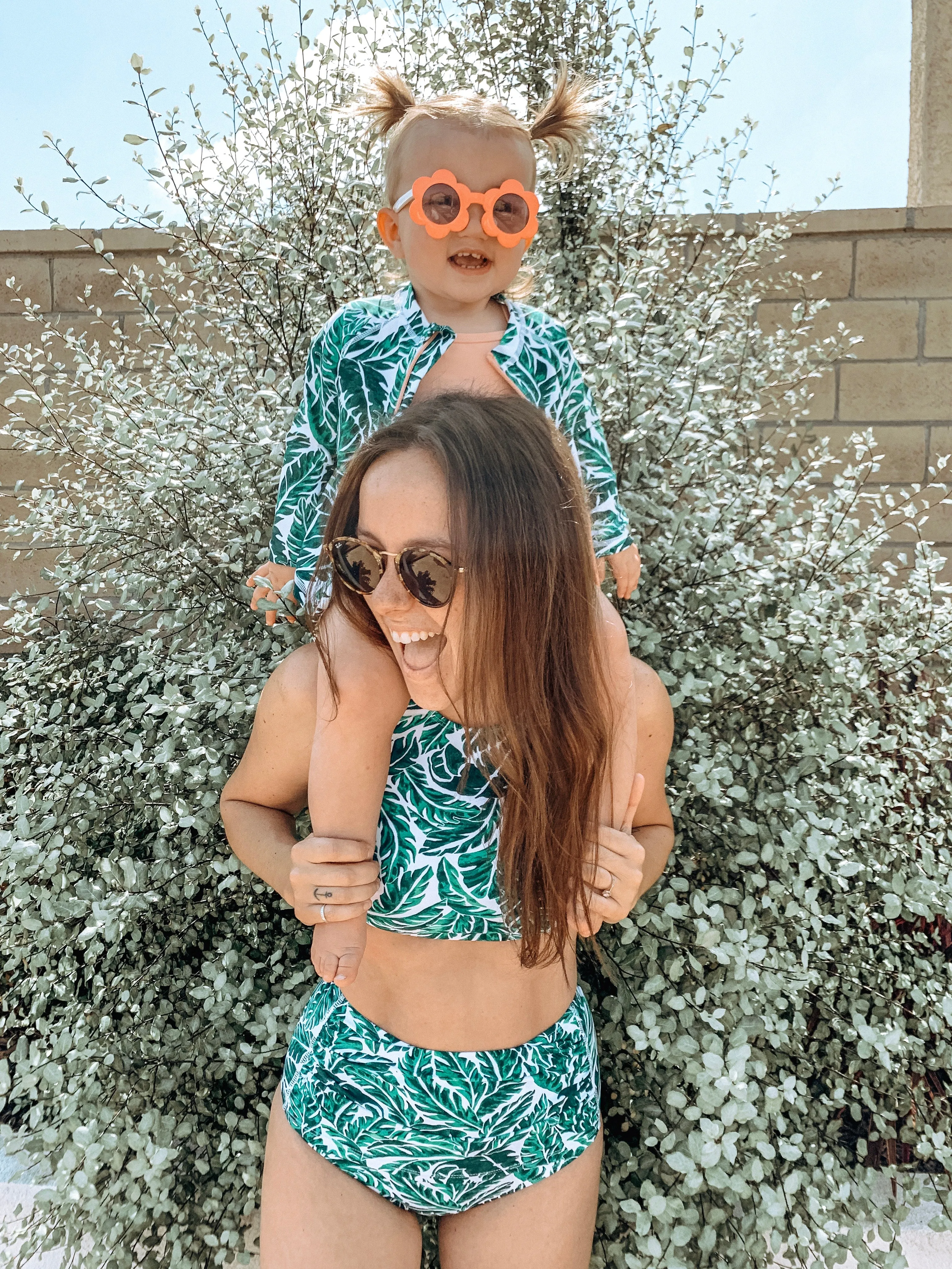 Women's Halter Bikini Top | "Palm Leaf"