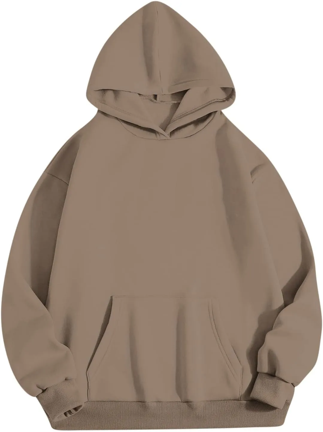 Women's Oversized Hoodies 2024 Solid Color Casual Long Sleeve Sweatshirt Trendy Pullover Tops with Pocket Fall Winter