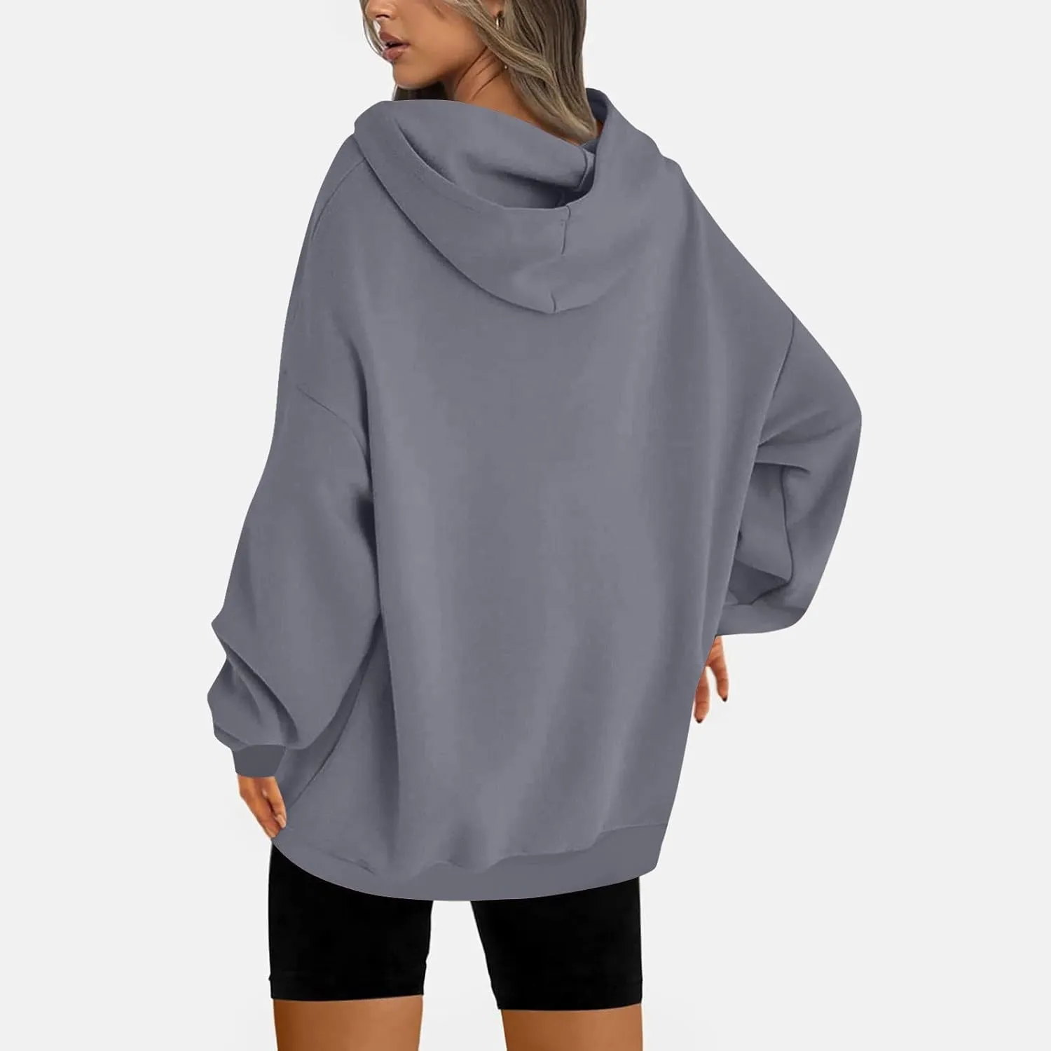 Womens Oversized Pullover Hoodie with Pocket Sweatshirt Fleece Fashion 2025 Casual Loose Long Sleeve Tops