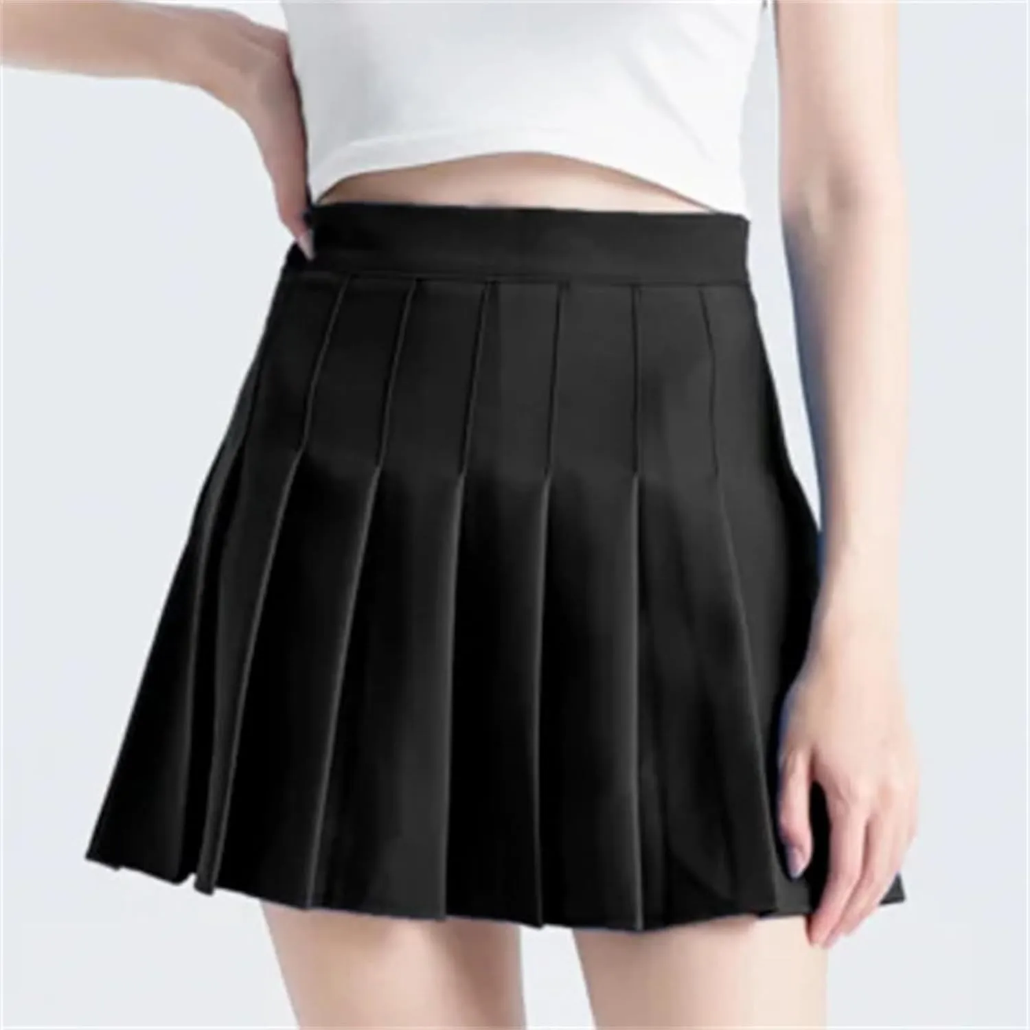 Women's Pleated Mini Skirt  High-Waisted Athletic Skort for Tennis Golf Running and Casual