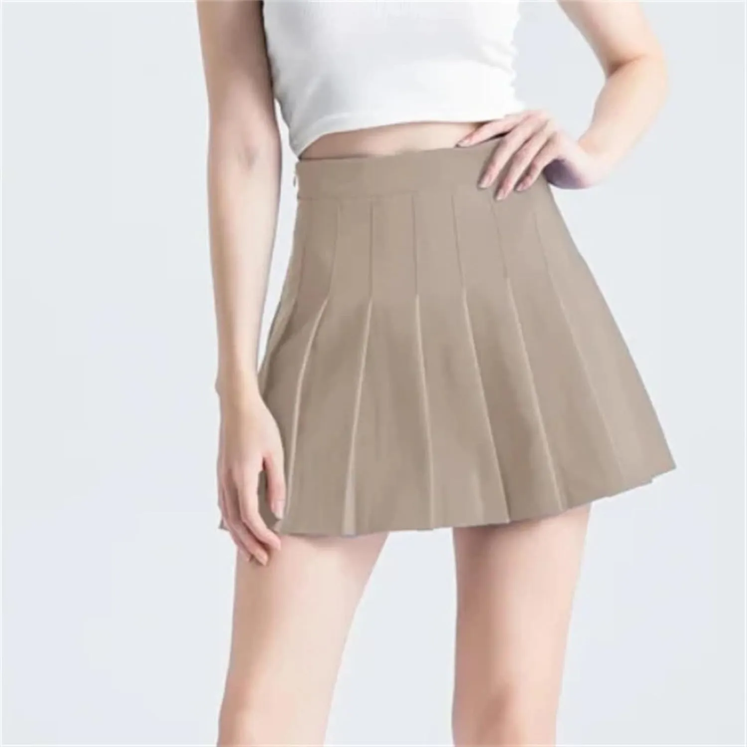 Women's Pleated Mini Skirt  High-Waisted Athletic Skort for Tennis Golf Running and Casual