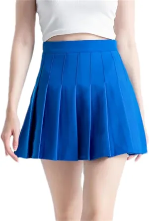 Women's Pleated Mini Skirt  High-Waisted Athletic Skort for Tennis Golf Running and Casual