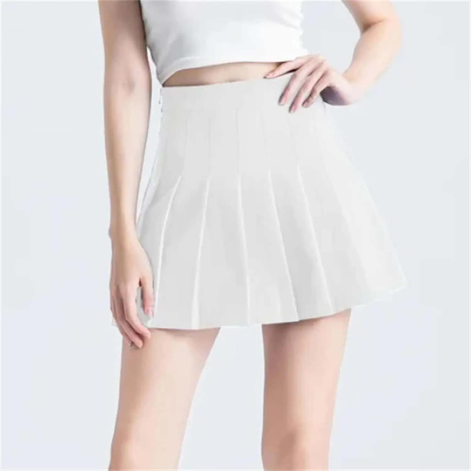 Women's Pleated Mini Skirt  High-Waisted Athletic Skort for Tennis Golf Running and Casual