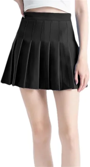 Women's Pleated Mini Skirt  High-Waisted Athletic Skort for Tennis Golf Running and Casual
