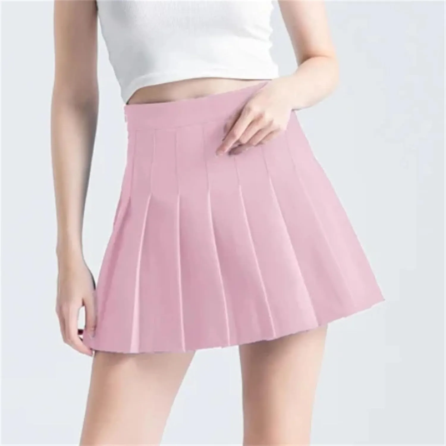 Women's Pleated Mini Skirt  High-Waisted Athletic Skort for Tennis Golf Running and Casual