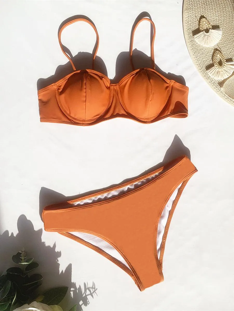 Women's Sexy Bikini Set with Beach Cover-Up | White Designer Swimwear