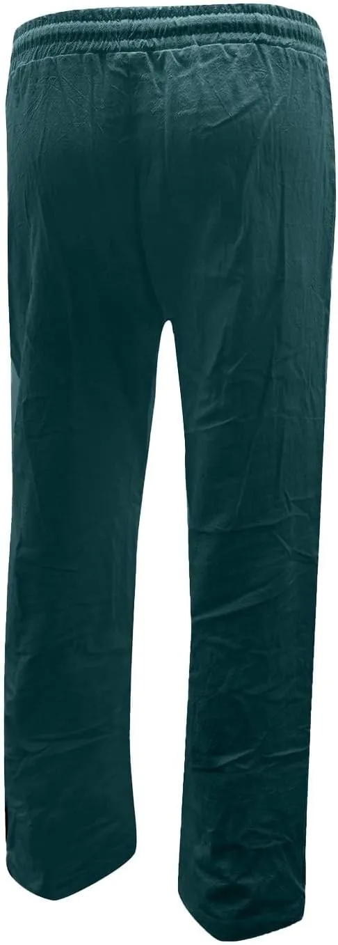 Women's Straight Leg Pants Winter Baggy Travel Slacks with Pockets Barrel Pants Elastic Waist