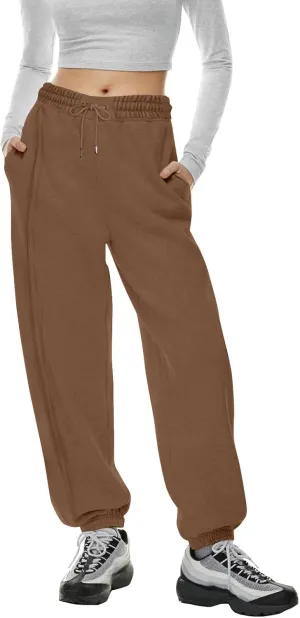 Womens Sweatpants Joggers Elastic High Waist Drawstring Lightweight Office Pants Slim Fit Trousers with Pocket 2024