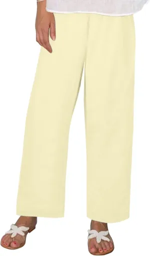 Women's Wide Leg Sweatpants Winter Rayon Sports Pants with Pockets Straight Leg Elastic Waist