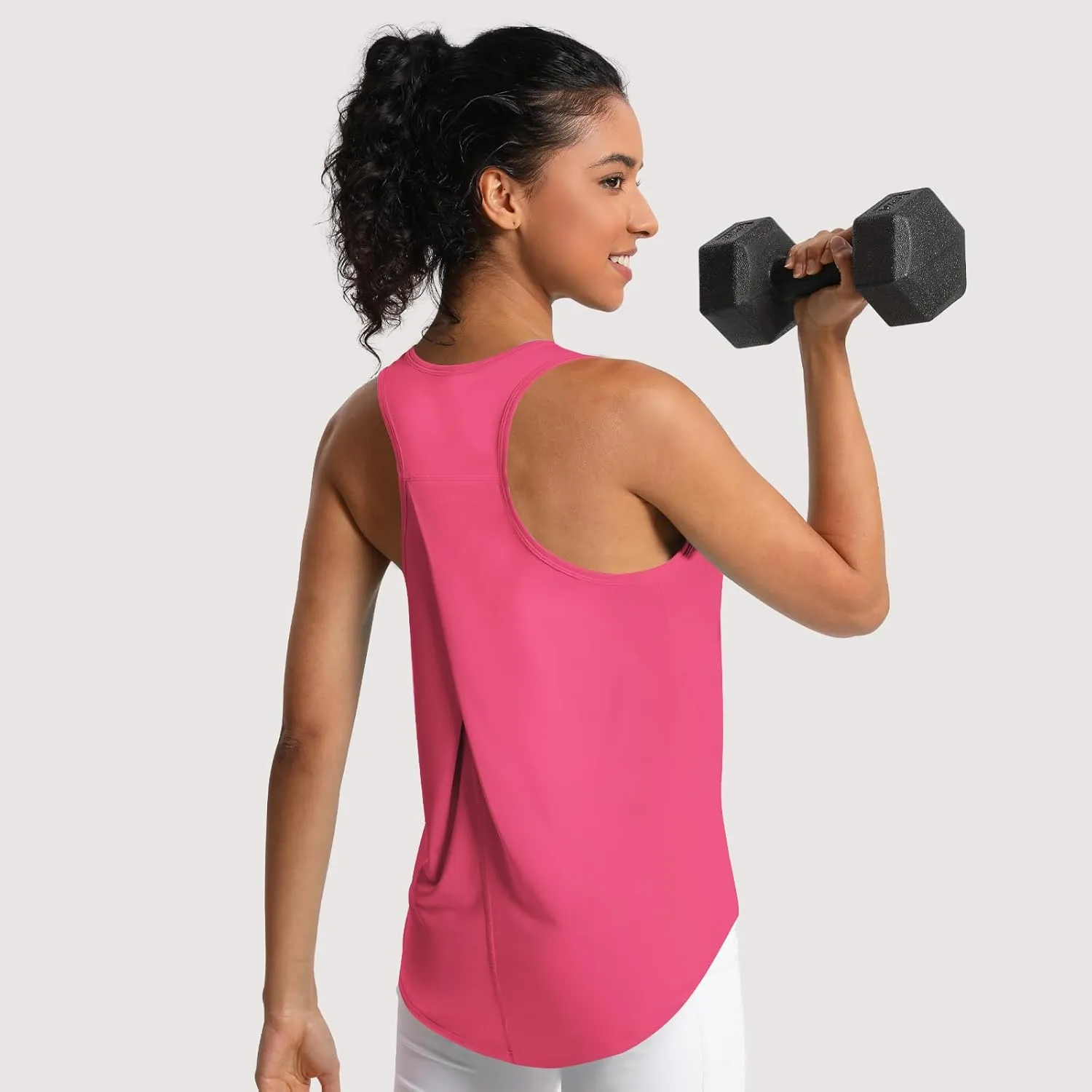 Women's Workout Tank Tops Racerback Top Sleeveless Running Shirts Athletic Gym Sports UPF 50 