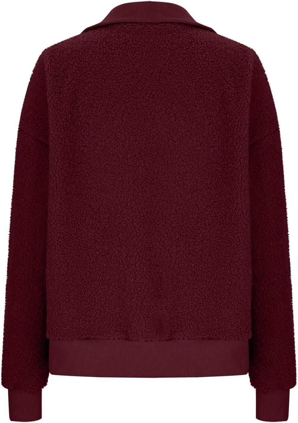 Women's Zip Up Sweatshirt Sherpa Fuzzy Fleece Hoodies Cozy Pullover Soft Sweaters Tops 2024 Fall Trendy Clothes