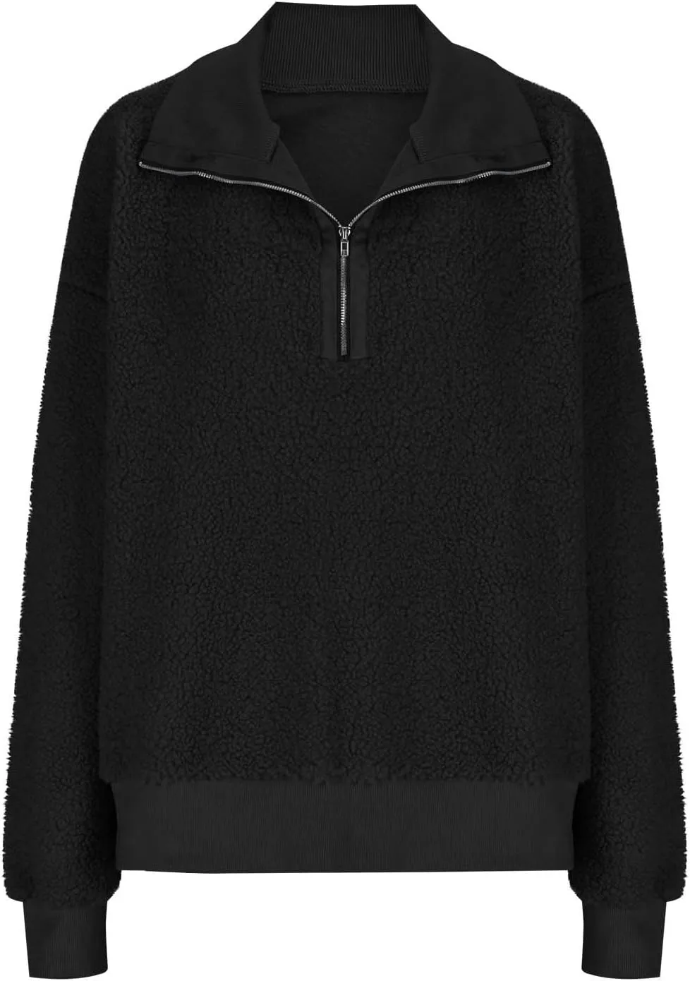 Women's Zip Up Sweatshirt Sherpa Fuzzy Fleece Hoodies Cozy Pullover Soft Sweaters Tops 2024 Fall Trendy Clothes