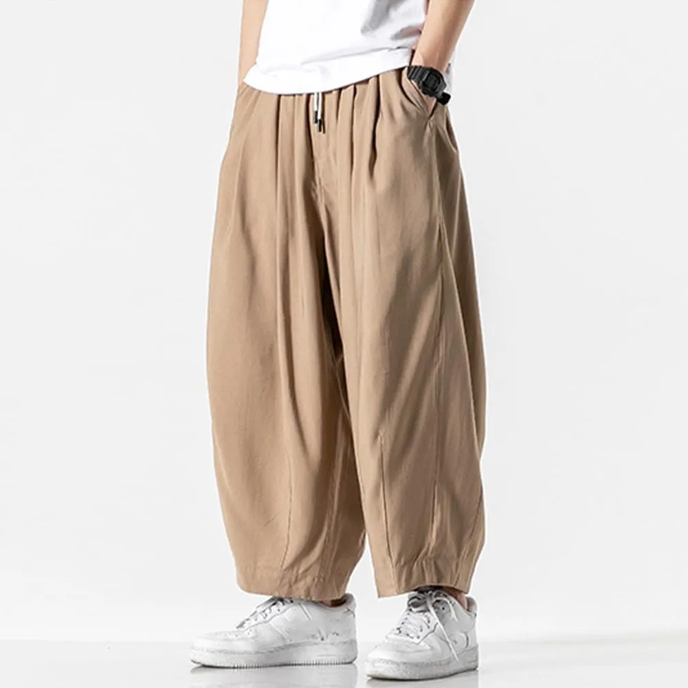 XYGJZ Mens Casual Elastic Waist Pants Summer Lightweight Harem Pants