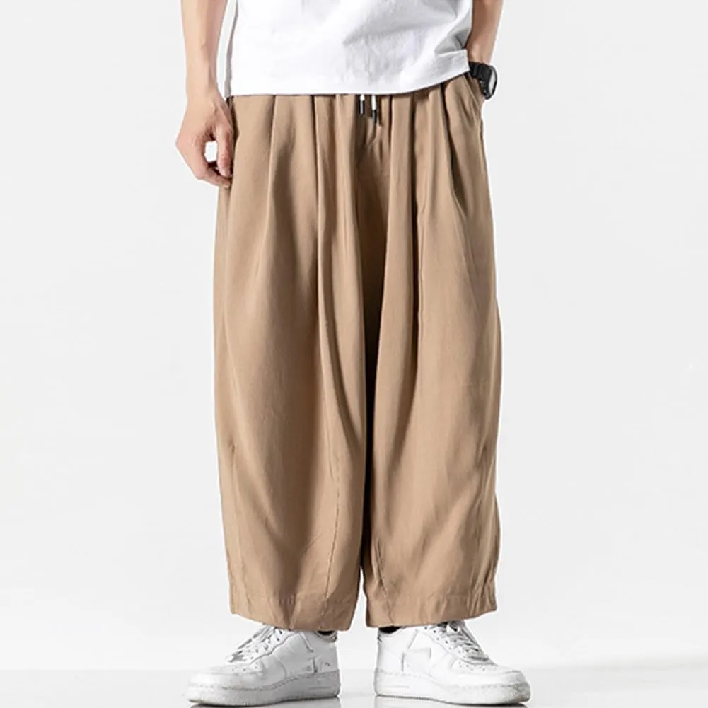 XYGJZ Mens Casual Elastic Waist Pants Summer Lightweight Harem Pants