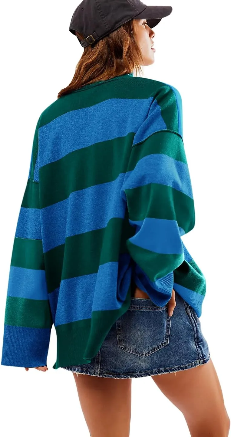 Yousify Oversized Womens Sweaters Fall 2024 Half Zipper Turtleneck Sweater Long Sleeve Tops S-2XL