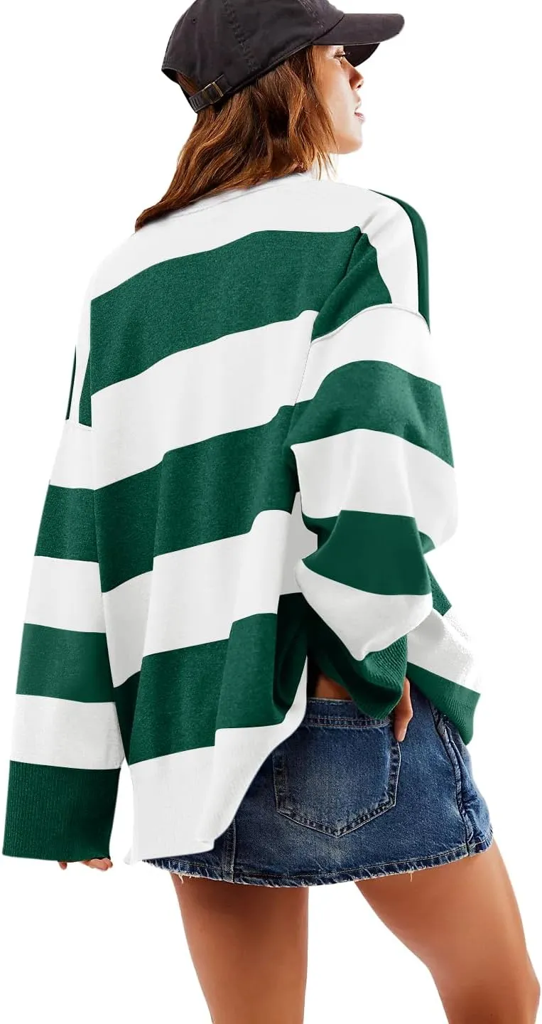 Yousify Oversized Womens Sweaters Fall 2024 Half Zipper Turtleneck Sweater Long Sleeve Tops S-2XL